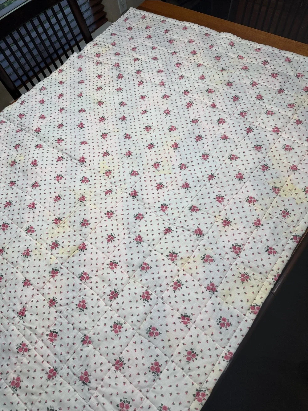 Handmade Pink and Plum Patchwork Quilt - Cozy Home Bedding - 3’ x 5’